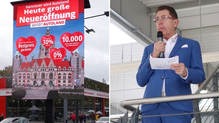 Wilfried Wilhelm Anclam bei der Eröffnung des Autoland-Standorts in Hannover